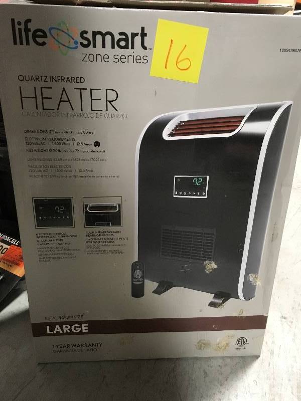 lot 16 image: Lifesmart 6-Element SlimLine Heater Unit with Smart Boost Technology  in like new condition