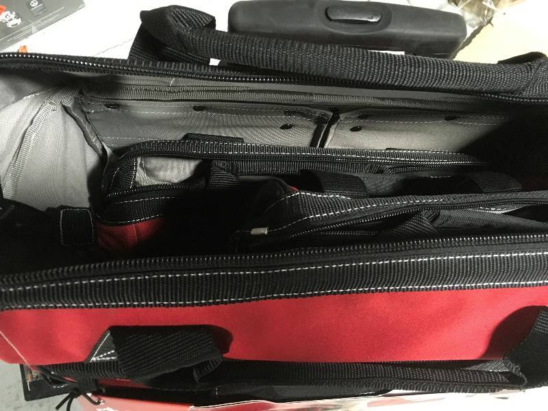 lot 17 image: Husky 18 in. Rolling Tool Tote Bag Combo  in like new condition