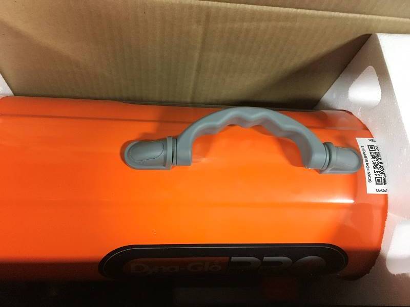lot 21 image: Dyna-Glo Pro 60K BTU Forced Air Propane Portable Heater  in like new condition
