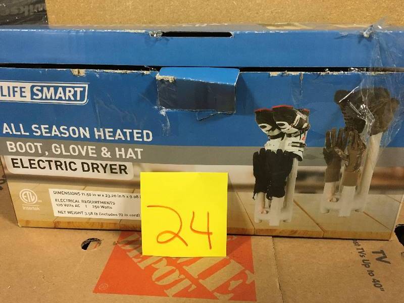 lot 24 image: Lifesmart Fast Airflow 250-Watt 10 in. x 22 in. Electric Portable Dryer  in like new condition