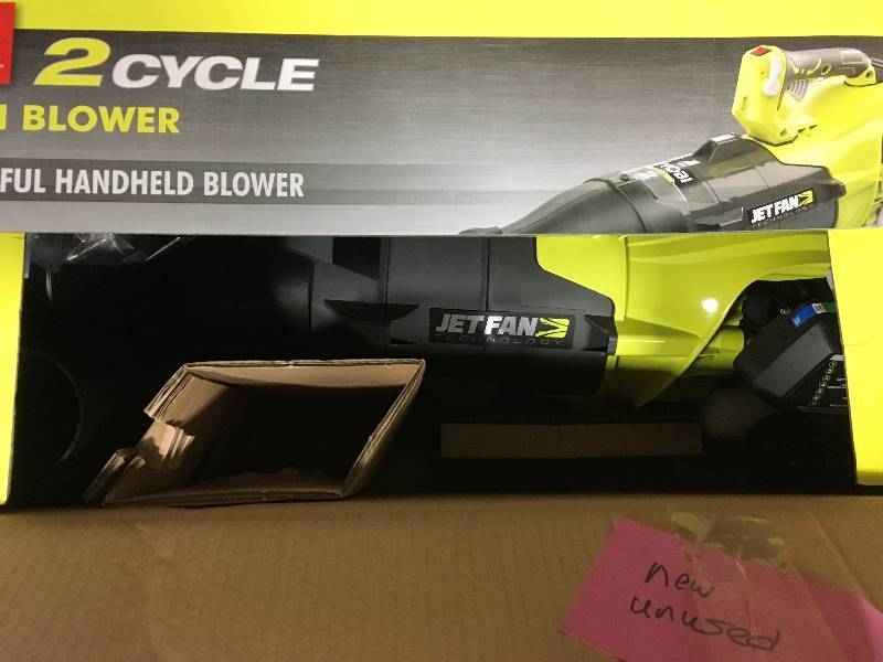 lot 30 image: RYOBI 160 MPH 520 CFM 25cc Gas Jet Fan Blower  in like new condition