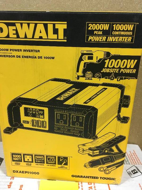 lot 39 image: DEWALT 1000-Watt Power Inverter in good condition
