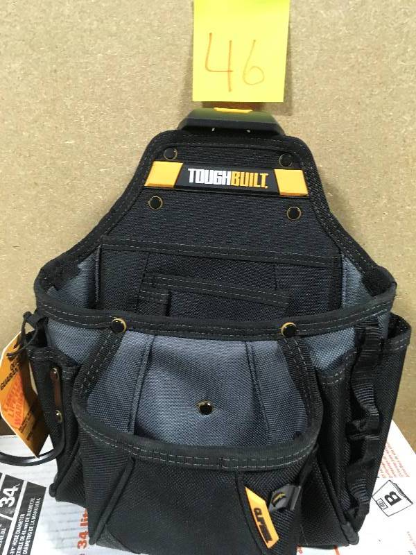 lot 46 image: TOUGHBUILT Contractor Pouch, Black  in like new condition