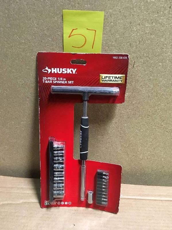 lot 57 image: Husky 14 in. T-Handle Spinner Set  in like new condition
