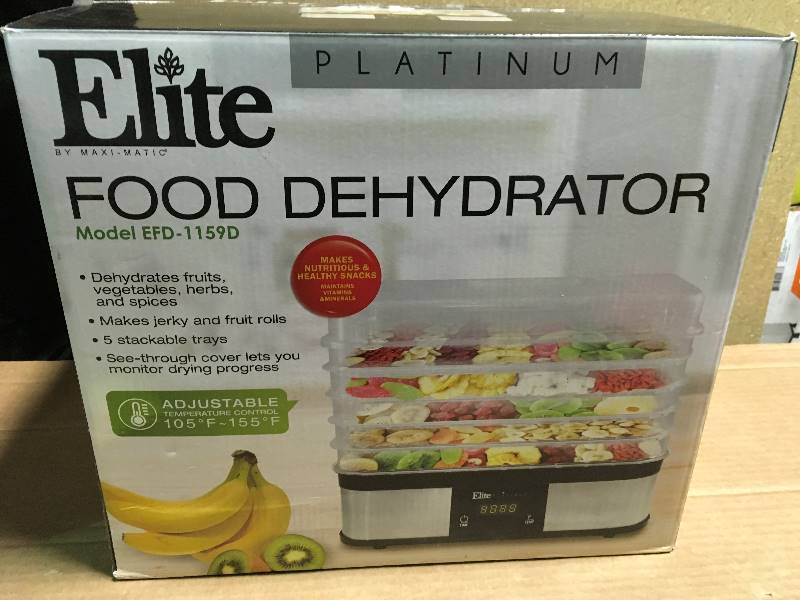 lot 72 image: Elite Digital Food Dehydrator, Stainless Steel  in like new condition