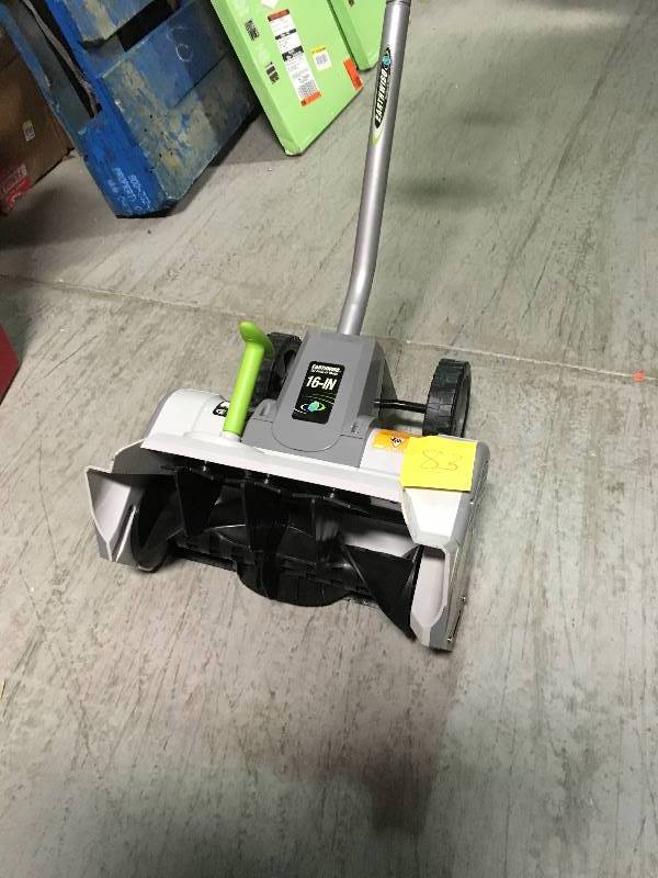 lot 83 image: Earthwise 16 in. 12 Amp Corded Electric Snow Shovel  in like new condition