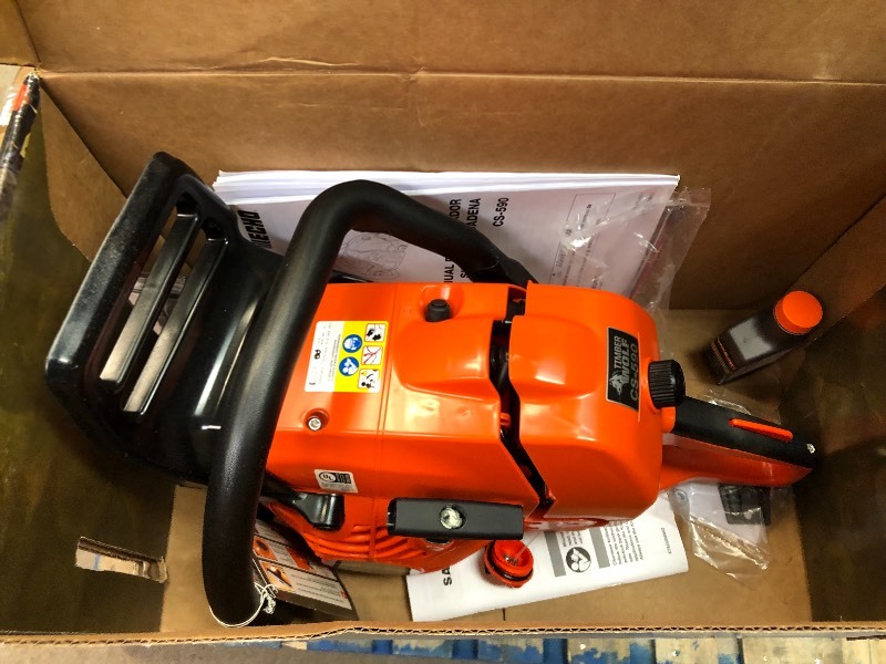 lot 105 image: ECHO  20 in. 59.8cc Gas 2-Stroke Cycle Chainsaw in good conditions