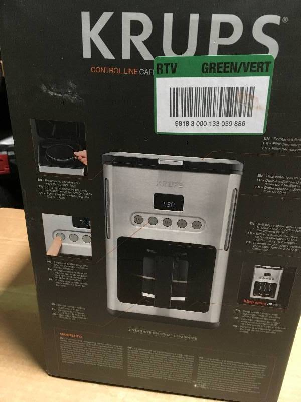 Krups 10-Cup Programmable Coffee Maker in like new condition