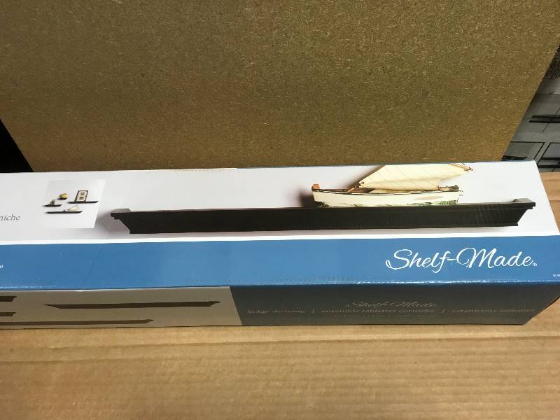 Knape & Vogt Wall Shelves, Hooks & Racks 3.5 in. x 24 in. Floating Black Ledge D in like new condition