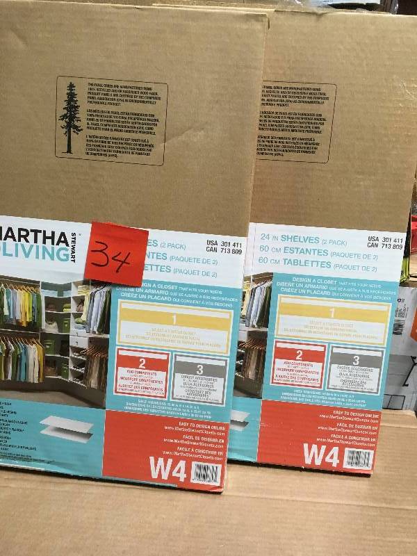 Martha Stewart Living 24 in. Classic White Shelf (2-Pack) QTY 2 not used