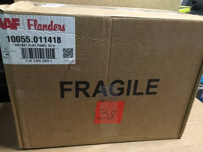 Flanders PrecisionAire 14 in. x 18 in. x 1 in. EZ Flow II No-Metal Merv 4 Air Filter (Case of 12)  not used
