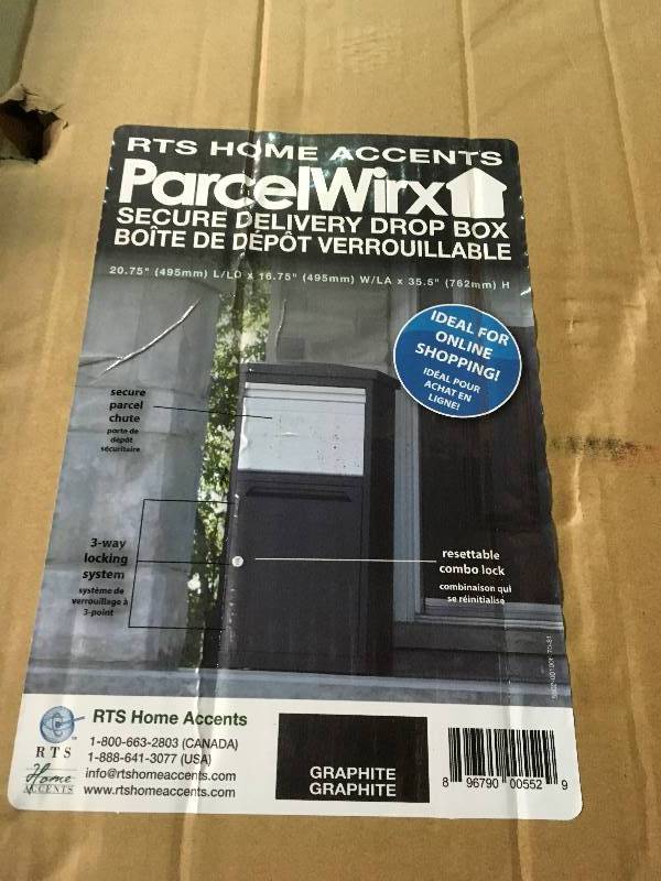 ParcelWirx Graphite WallGround Mount Secure Dropbox  in like new condition