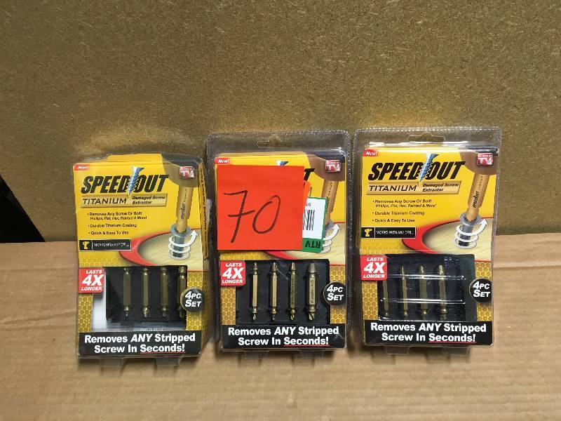 Ontel Speed Out Speed Out Titanium Screw Extractor (4-Piece) QTY 3 in very good condition