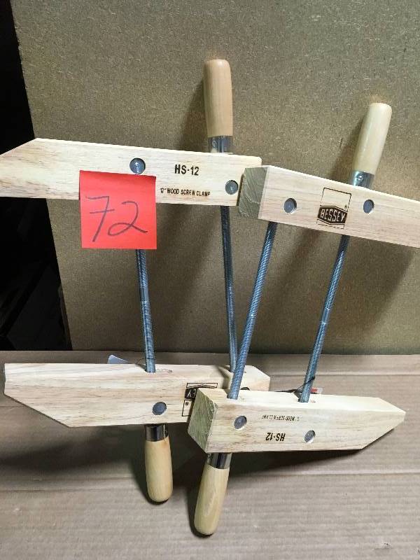 BESSEY 12 in. Parallel Wood Hand Screw QTY 2 in good condition