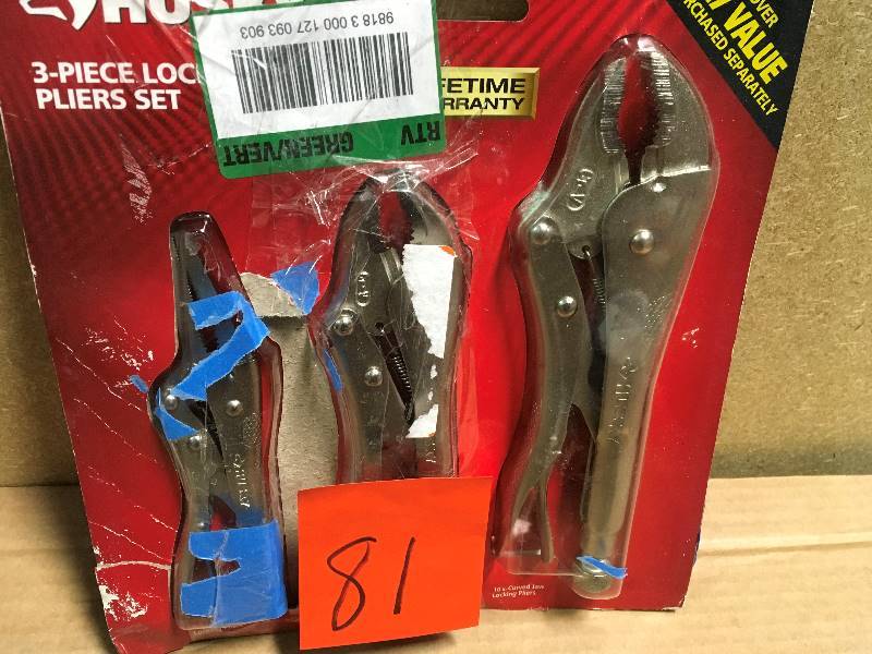Husky 6.5 in. Long Nose 7 in. and 10 in. Locking Plier Set (3-Piece) not used