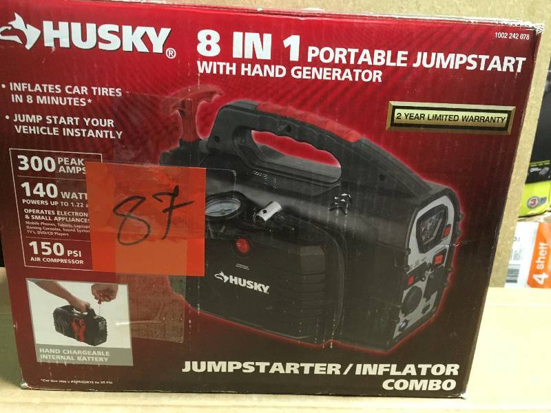 Husky 8-in-1 12-Volt Power SourceJumpstarter USED  in good condition