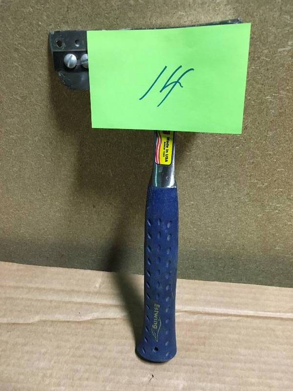 lot 14 image: Estwing 35 oz. Shinglers Hammer with Shock Reduction Grip in good condition