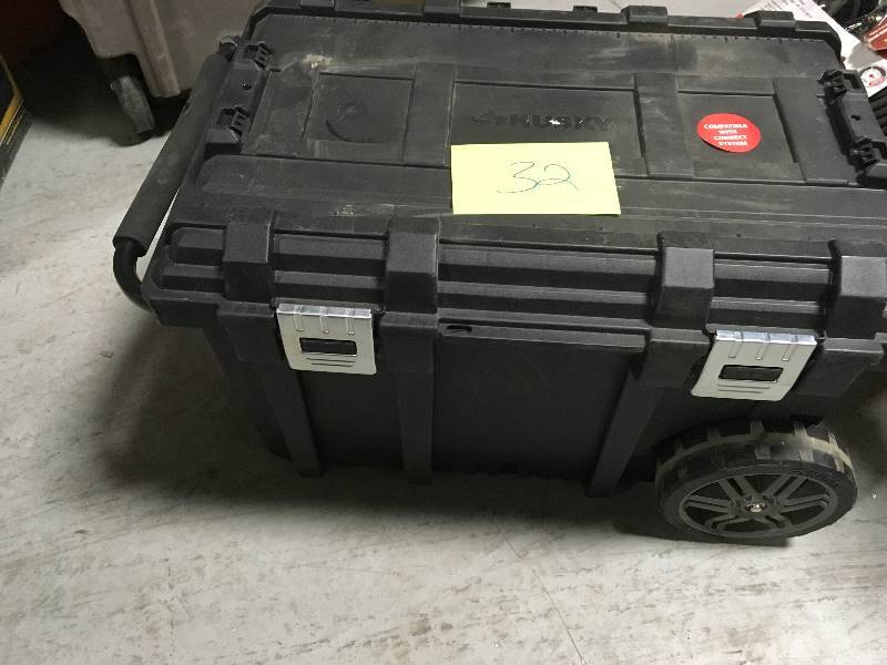 lot 32 image: Husky 26 in. Connect Mobile Tool Box Black in like new condition