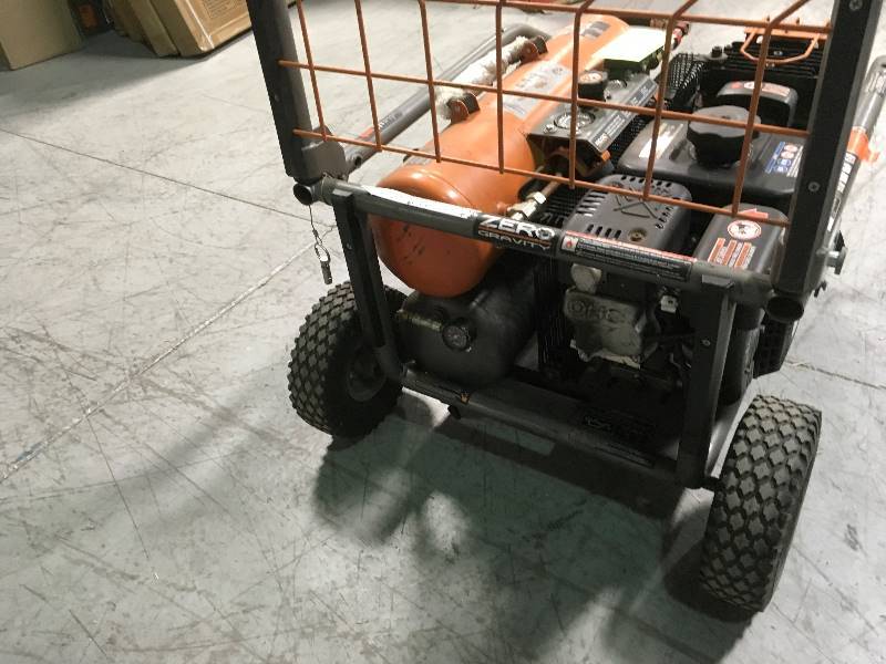 lot 41 image: RIDGID 8 Gal. Portable Gas Power Zero Gravity Air Compressor USED in good condition