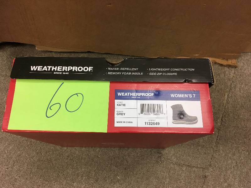 lot 60 image: Weatherproof Womens Brand Sneaker Boot KATIE GREY SIZE 7 not used