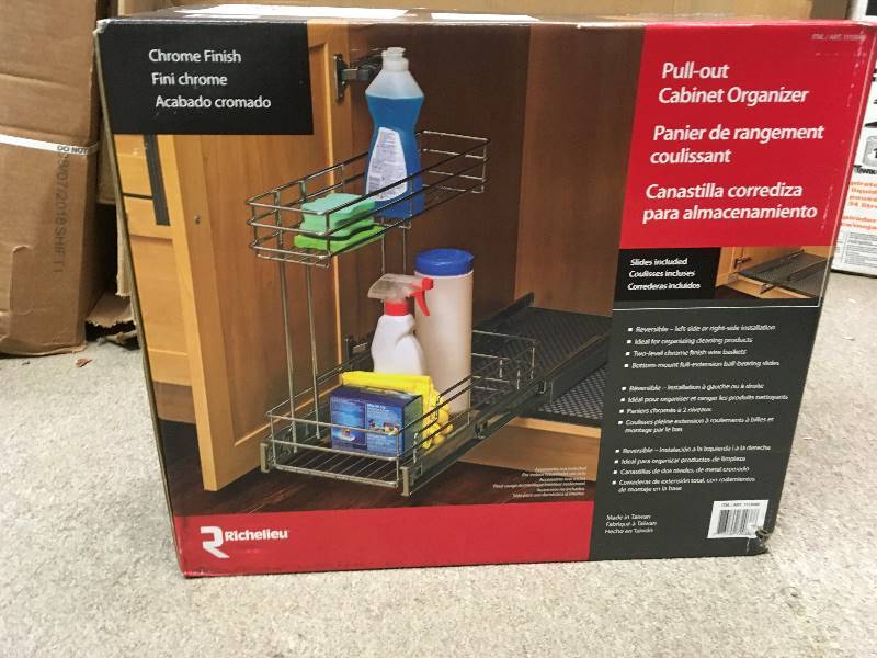 lot 64 image: Richelieu Chrome Pull-Out Cabinet Organizer 1113049 not used