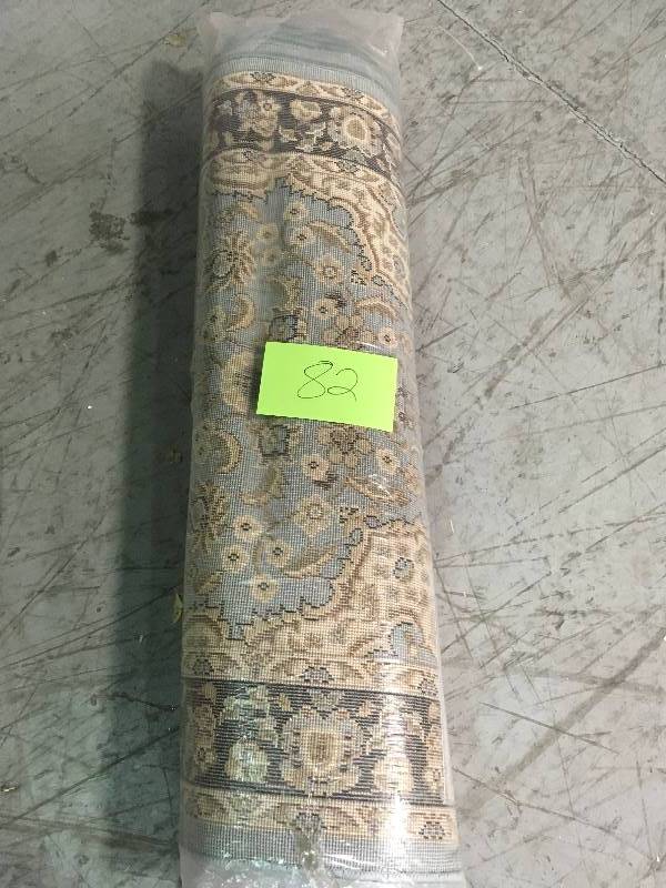 lot 82 image: Infinity Home 541062L Medallion Kashan Light Blue 2 ft. 3 in. X 9 ft. 6 in. Runn not used