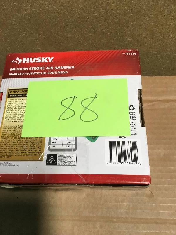 lot 88 image: Husky Medium Stroke Air Hammer USED in good condition