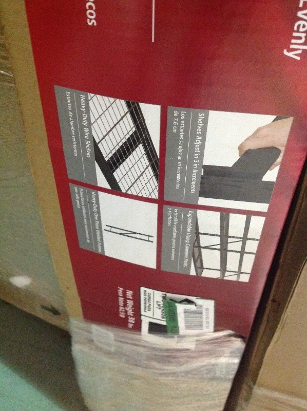 lot 113 image: Husky  77 in. W x 78 in. H x 24 in. D Steel Garage Storage Shelving Unit in good conditions