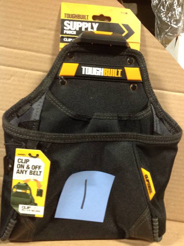 lot 1 image: TOUGHBUILT Supply Pouch, Black in like new condition