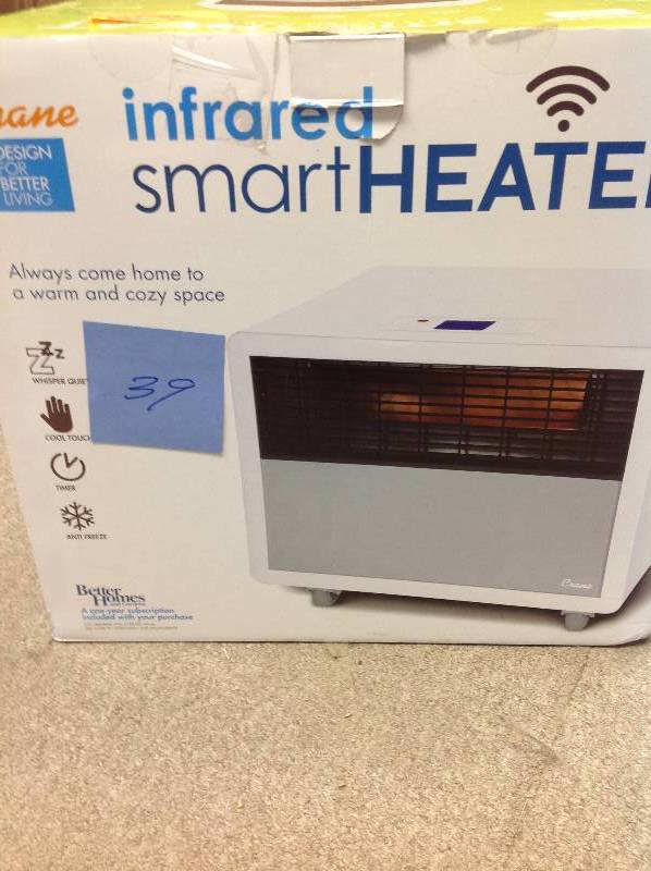 lot 39 image: Crane USA 1500 Watt Infrared Heater, White, USED in good condition