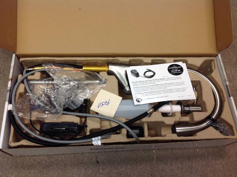 lot 45 image: Kohler Malleco Touchless Pull-down Kitchen Faucet with Soap Dispenser USED in very good condition