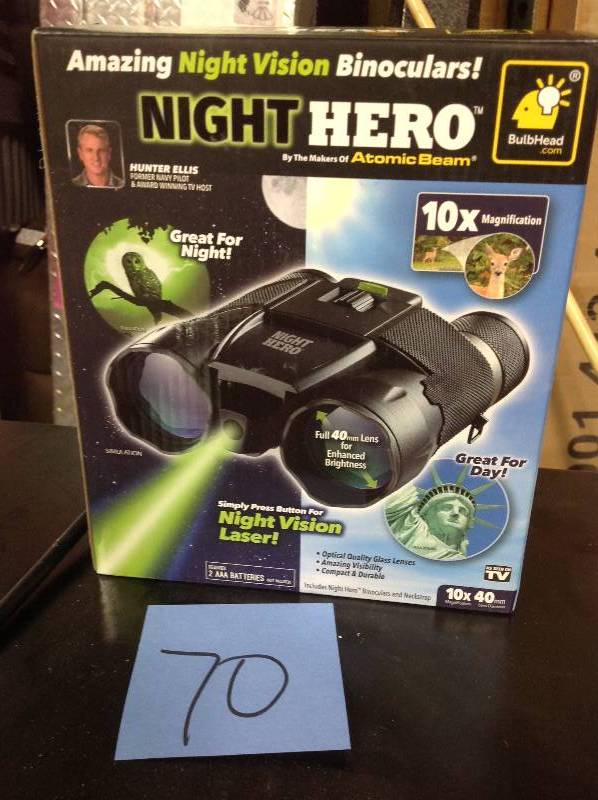lot 70 image: Night Vision 10x Binoculars  in like new condition