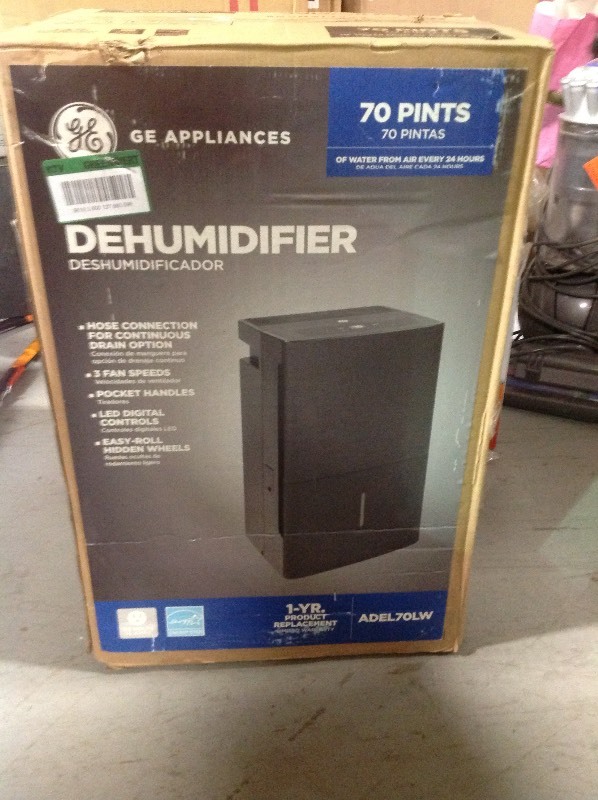 lot 103 image: GE  70 pt. Dehumidifier, ENERGY STAR  in good conditions