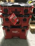 lot 111 image: Milwaukee 22 in. Packout Modular Tool Box Storage System in like new condition