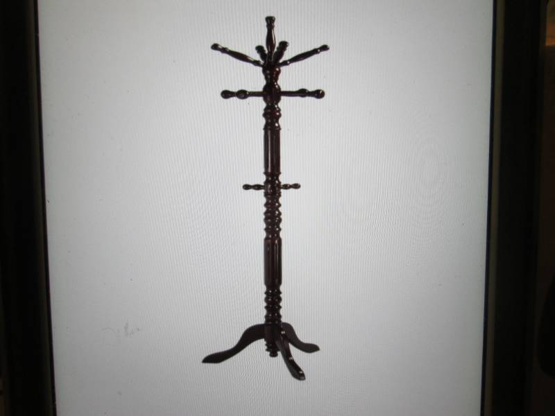 lot 21 image: 12 Hook Traditional Coat Rack in Ch...