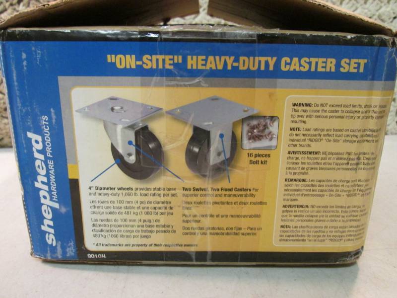 lot 25 image: On-Site Heavy Duty 4 Rubber Caster...