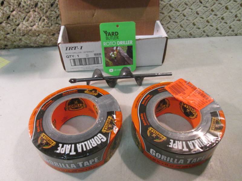 lot 41 image: 2 Rolls of Black Gorilla Tape and a...