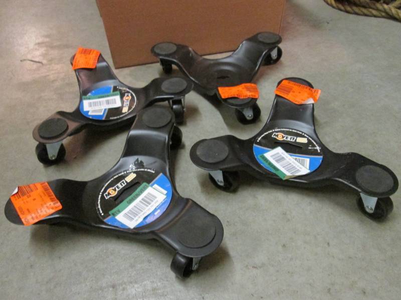 lot 70 image: Lot of 4 Move-It 12 Steel Tri-Doll...