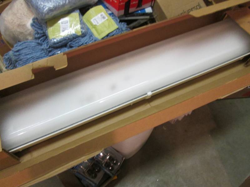 lot 77 image: Lithonia Lighting 48 2-Light White...