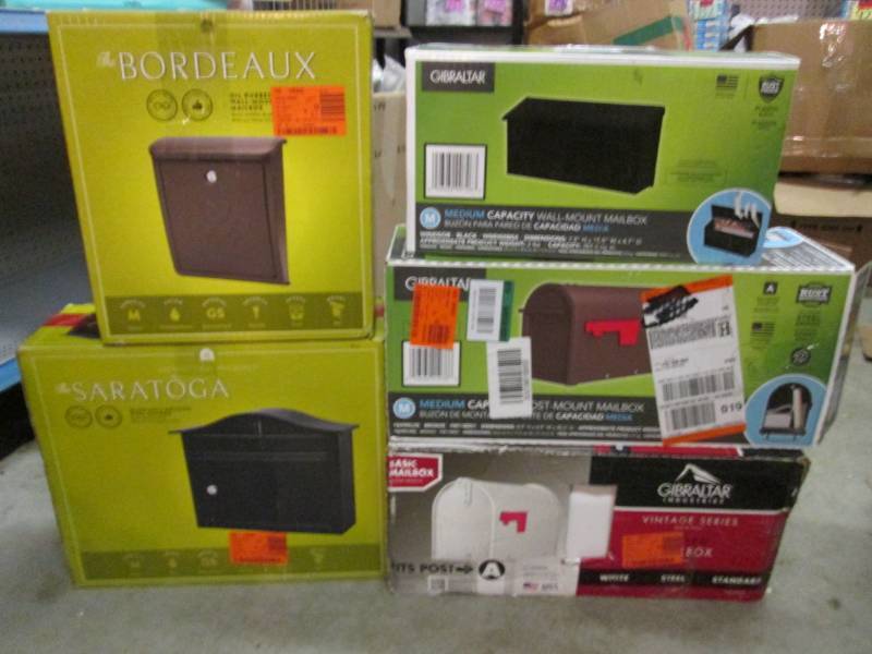 lot 95 image: Lot of 5 Misc Mailboxes FBR...