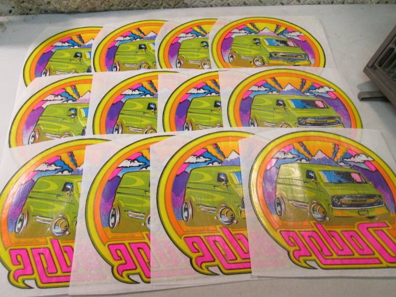 lot 164 image: Lot of 12 Dodge Van Heat Press Tran...
