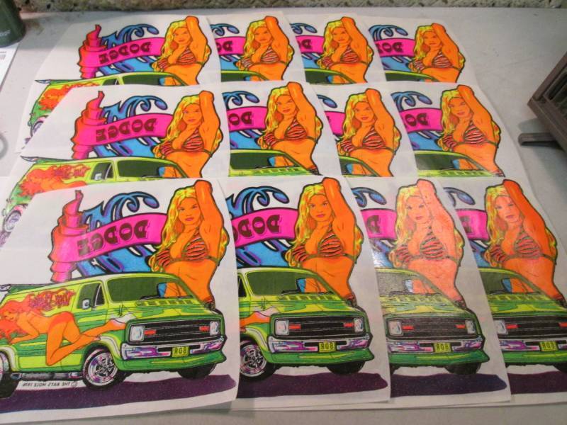 lot 167 image: Lot of 12 Dodge Van Heat Press Tran...