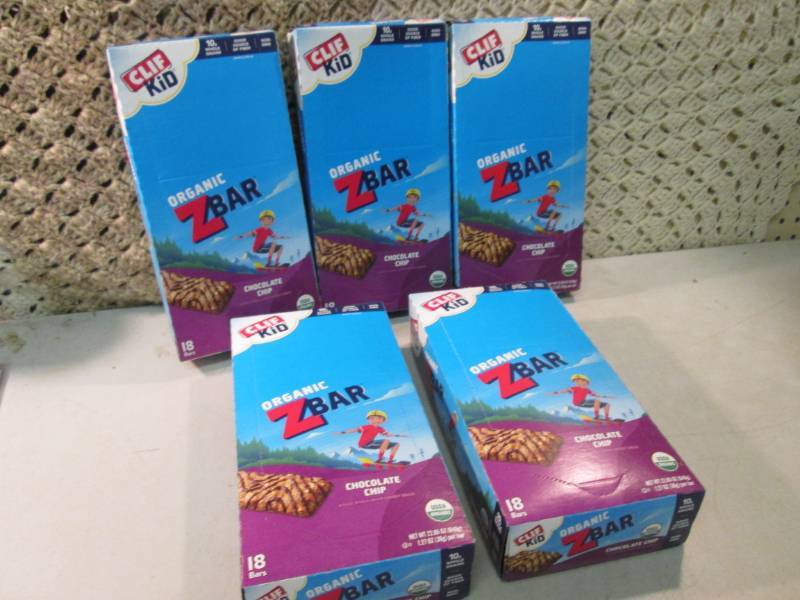 lot 212 image: 5 Boxes of Organic Z Bars Chocolate...