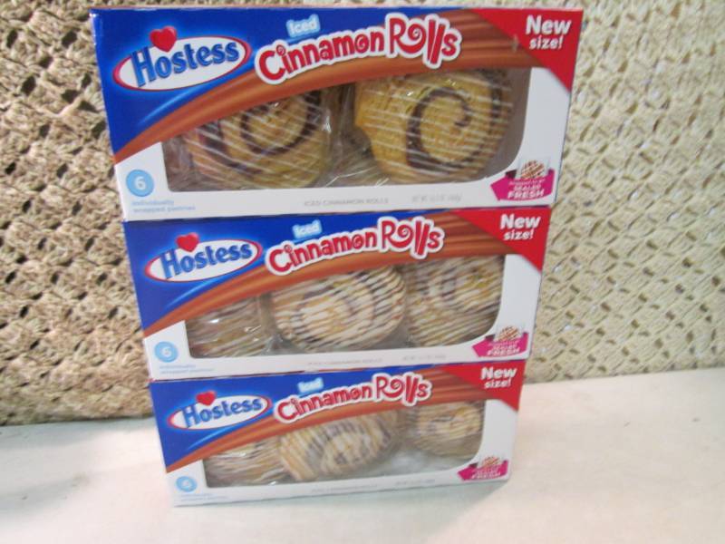 lot 228 image: 3 Boxes of Hostess Iced Cinnamon Ro...
