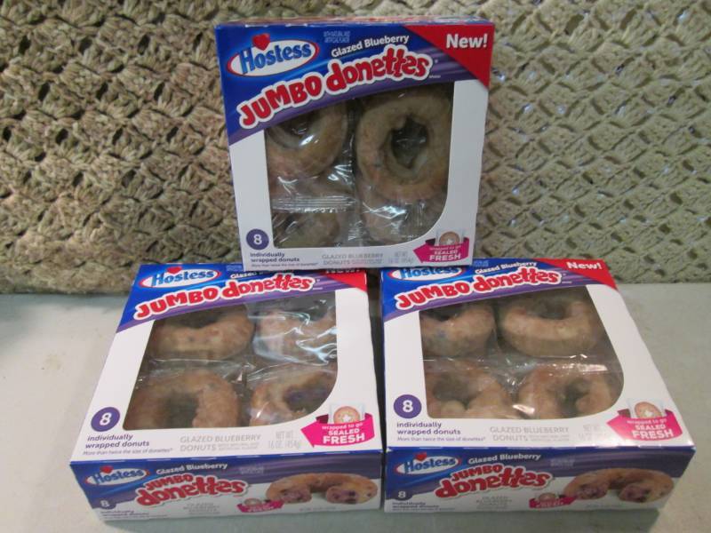 lot 249 image: 3 Boxes of Hostess Glazed Blueberry...