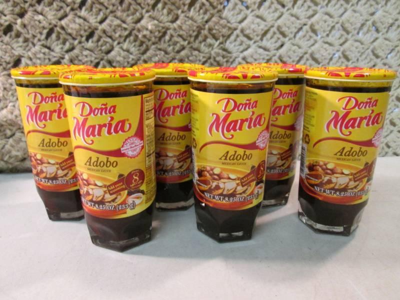 lot 253 image: 6 Jars of Dona Maria Adobo Mexican ...
