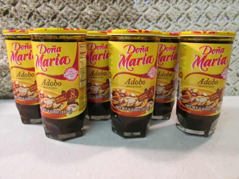lot 254 image: 6 Jars of Dona Maria Adobo Mexican ...