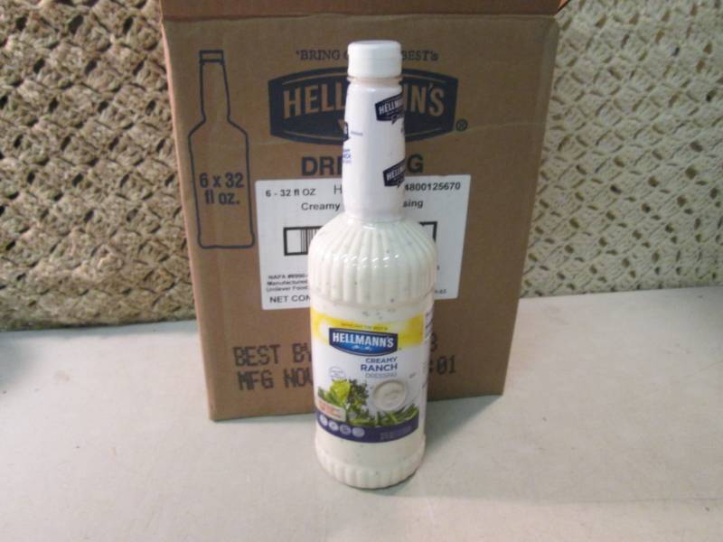 lot 267 image: Case of 6 Bottles of Hellmanns Crea...