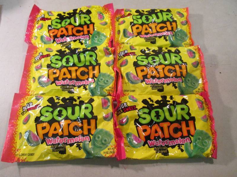 lot 270 image: 6 Bags of Sour Patch Watermelon Can...