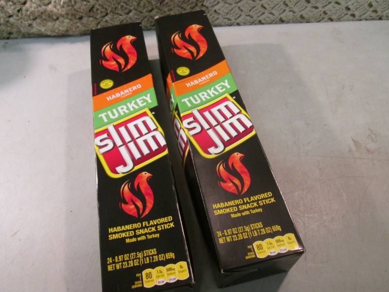 lot 281 image: 2 Box of 24 each Slim Jim Snack Sti...